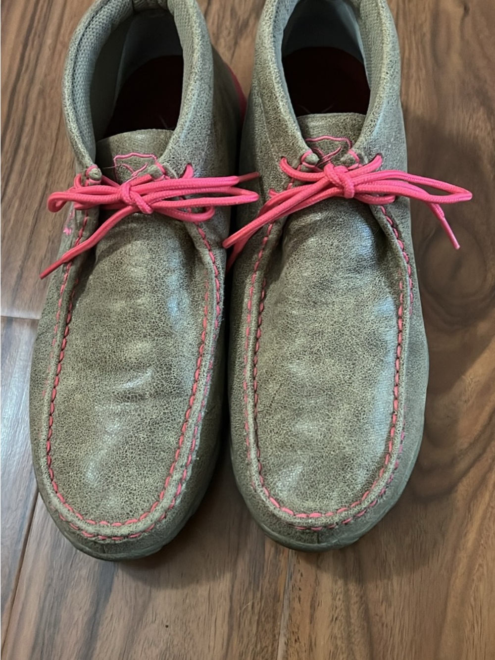 TWISTED X Women's Chukka Driving Moc leather ankle boots Breast Cancer Sz 10